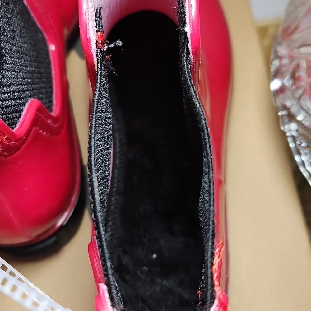 Seven7 Halifax Rain Bootie Red Size 8 - Picture 5 of 10